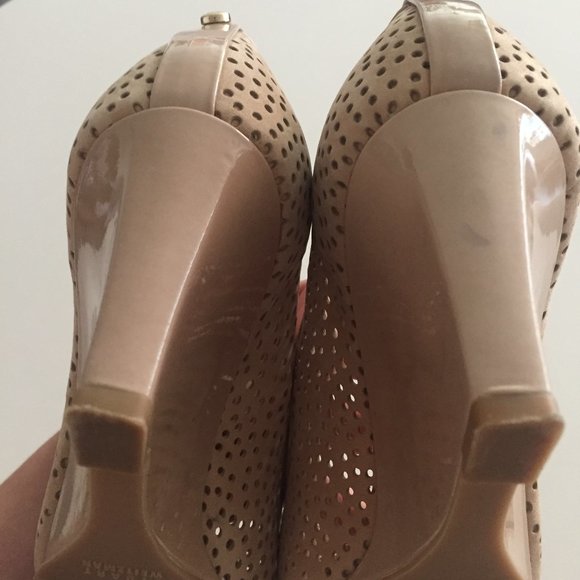 Stuart Weitzman Peep Toe Wedge Heels - Picture 6 of 7